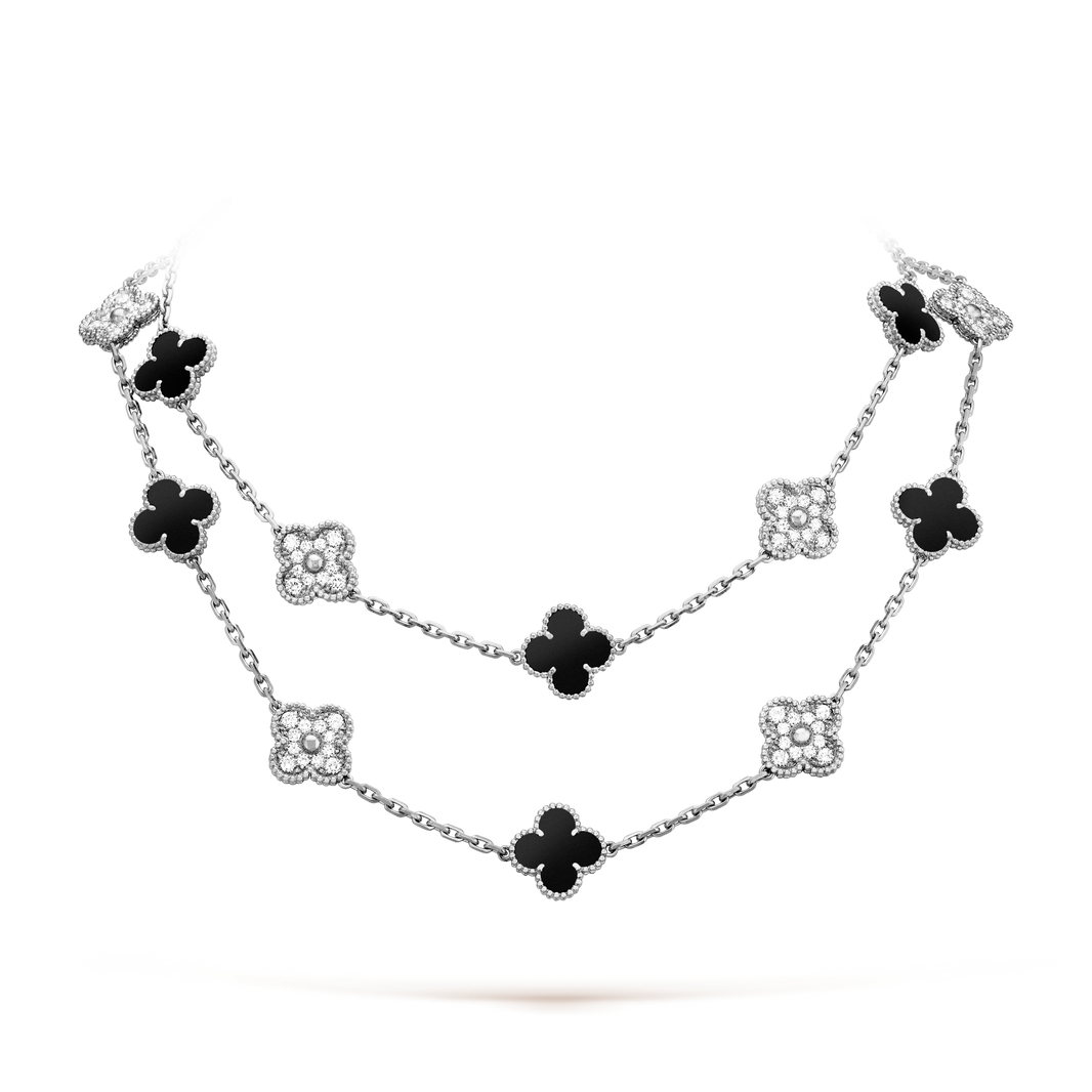 [Clover Jewelry]CLOVER 20 MOTIFS ONYX DIAMOND SILVER