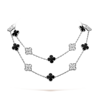 [Clover Jewelry]CLOVER 20 MOTIFS ONYX DIAMOND SILVER