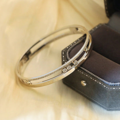 [Clover Jewelry]Move Romane Diamond Bangle Bracelet