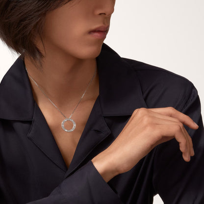 [Clover Jewelry]LOVE NECKLACE 16MM 3 DIAMONDS