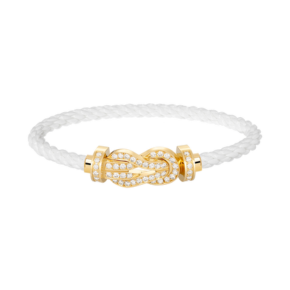 [Clover Jewelry]CHANCE LARGE 8 FIGURE BUCKLE FULLDIAMOND BRACELET GOLD