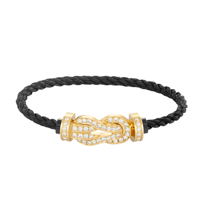 [Clover Jewelry]CHANCE LARGE 8 FIGURE BUCKLE FULLDIAMOND BRACELET GOLD