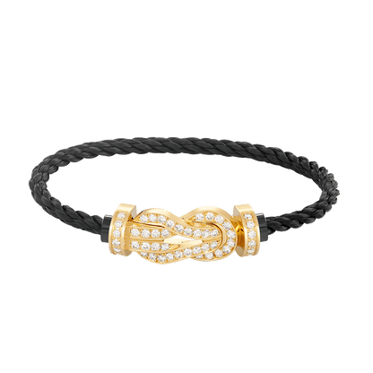 [Clover Jewelry]CHANCE LARGE 8 FIGURE BUCKLE FULLDIAMOND BRACELET GOLD