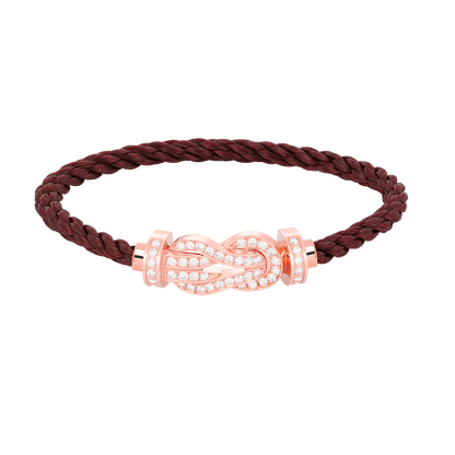 [Clover Jewelry]CHANCE LARGE 8 FIGURE BUCKLE FULL DIAMOND BRACELET ROSE GOLD