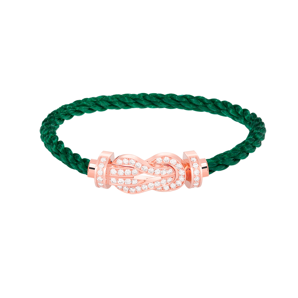 [Clover Jewelry]CHANCE LARGE 8 FIGURE BUCKLE FULL DIAMOND BRACELET ROSE GOLD