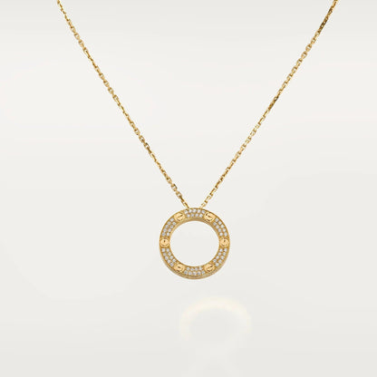 [Clover Jewelry]LOVE NECKLACE 16MM  FULL DIAMOND