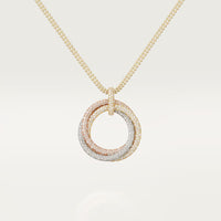 [Clover Jewelry]TRINITY LARGE FULL DIAMOND  NECKLACE