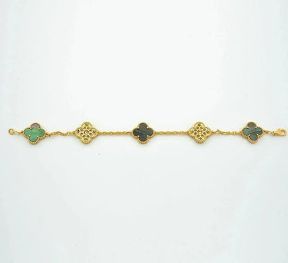 [Clover Jewelry] CLOVER 5 MOTIF GRAY MOP BRACELET COLLECTION