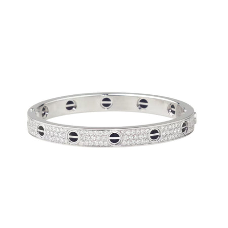 [Clover Jewelry]LOVE BRACELET 6.1MM DIAMOND-PAVED CERAMIC