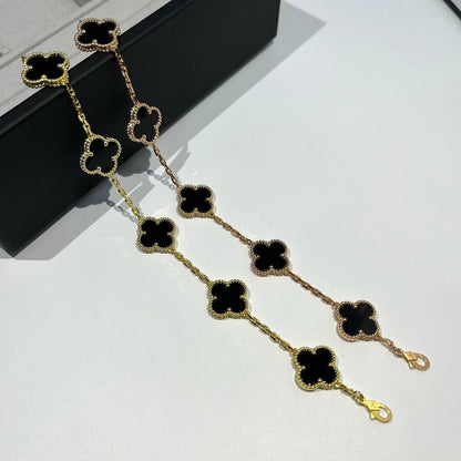 [Clover Jewelry] CLOVER 5 MOTIF ONYXS BRACELET COLLECTION