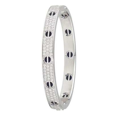 [Clover Jewelry]LOVE BRACELET 6.1MM DIAMOND-PAVED CERAMIC