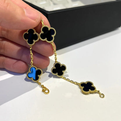 [Clover Jewelry] CLOVER 5 MOTIF ONYXS BRACELET COLLECTION