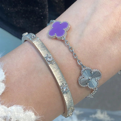 [Clover Jewelry] CLOVER 5 MOTIF VIOLET BRACELET COLLECTION
