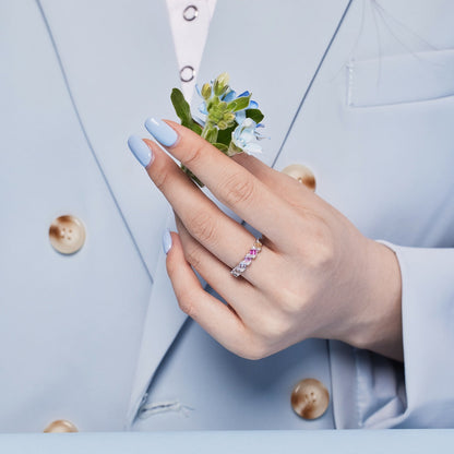 [Clover Jewelry]Delicate Vibrant Emerald Cut Daily Ring