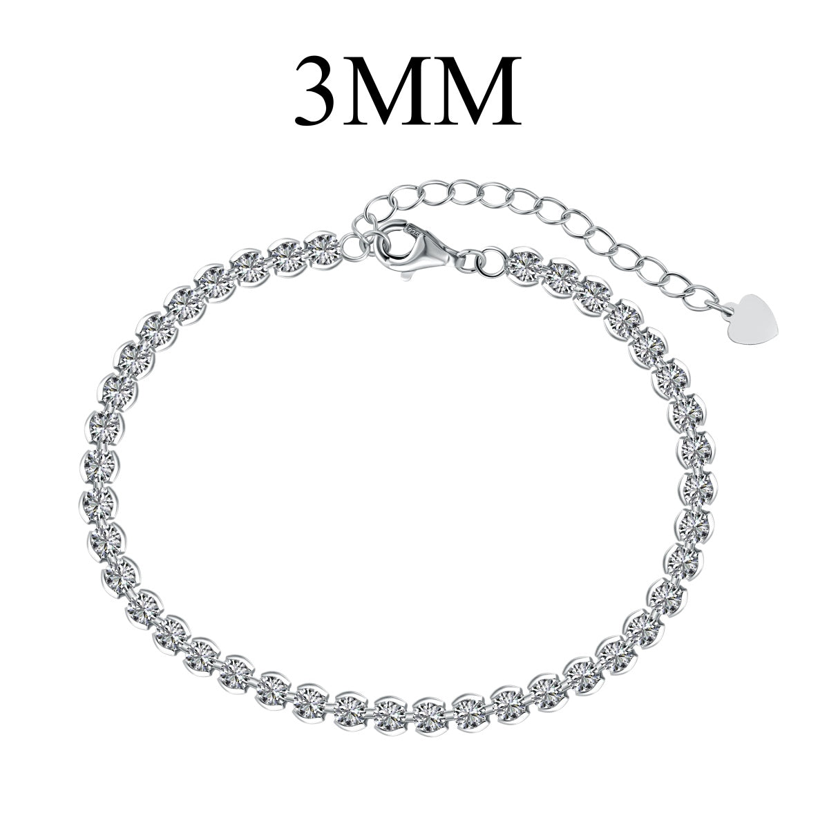 [Clover Jewelry]Ornate  Sparkling Round Cut Daily Bracelet