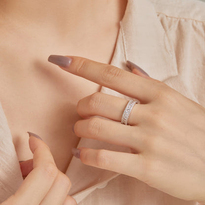 [Clover Jewelry]Delicate Colorful Round Cut Daily Ring