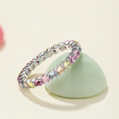 [Clover Jewelry]Dazzling Resplendent Round Cut Party Ring