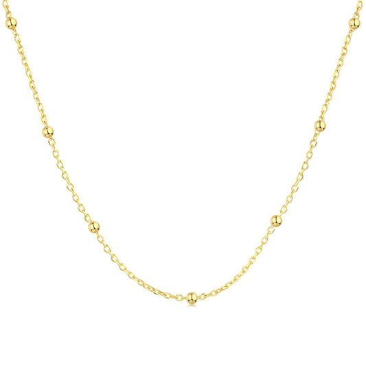 [Clover Jewelry]Small Bead Clavicle Chain Simple Necklace