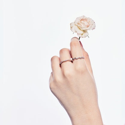 [Clover Jewelry]Ornate Vibrant Round Cut Daily Ring