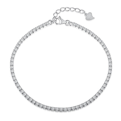 [Clover Jewelry]Radiant Shinning Princess Cut Tennis Bracelet