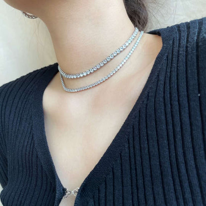 [Clover Jewelry]Elegant Tennis Chain Necklace