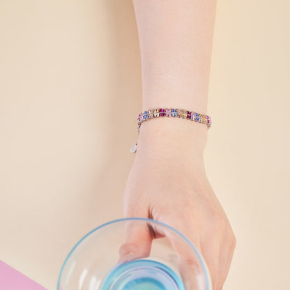 [Clover Jewelry]Sparkling Exquisite Multi Cut Party Bracelet