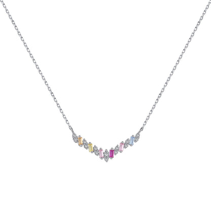 [Clover Jewelry]Dazzling Rainbow Necklace