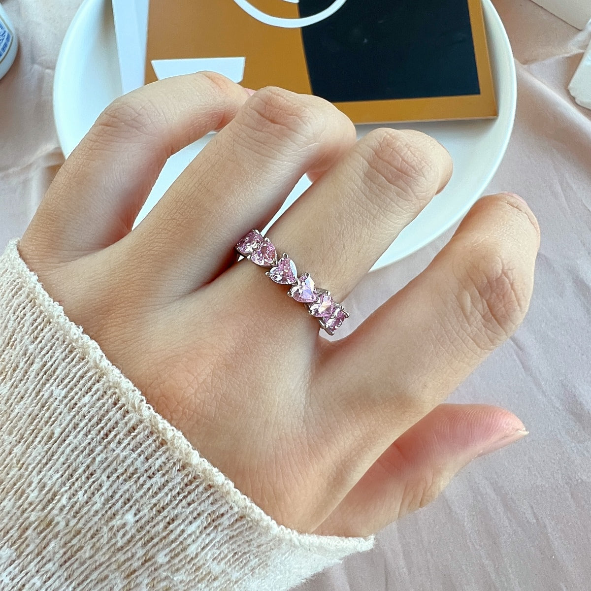 [Clover Jewelry]0.25 Carat Radiant Romance Heart Cut Lover Ring