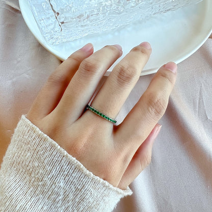 [Clover Jewelry]Delicate Sparkling Round Cut Daily Ring