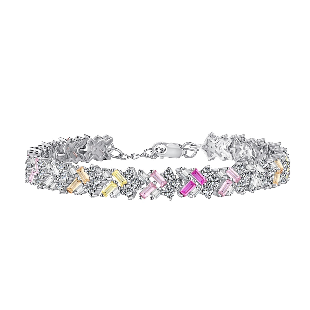 [Clover Jewelry]Dazzling Unique Multi Shape Daily Bracelet