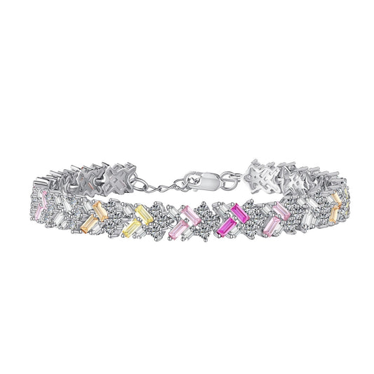 [Clover Jewelry]Dazzling Unique Multi Shape Daily Bracelet