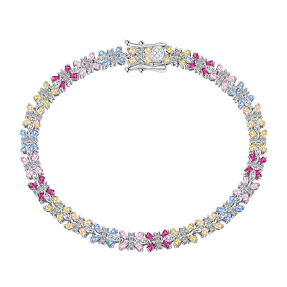 [Clover Jewelry]Radiant Colorful Emerald Cut Party Bracelet