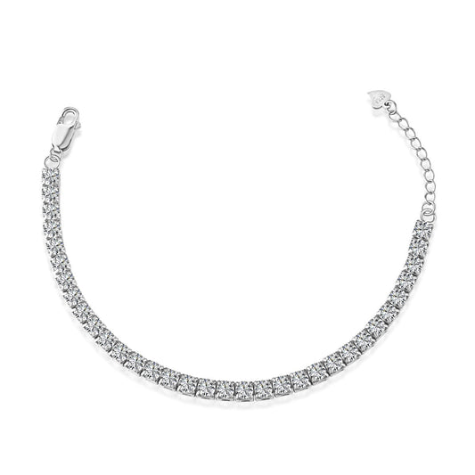 [Clover Jewelry]Sparkling Radiant Princess Cut Tennis Bracelet