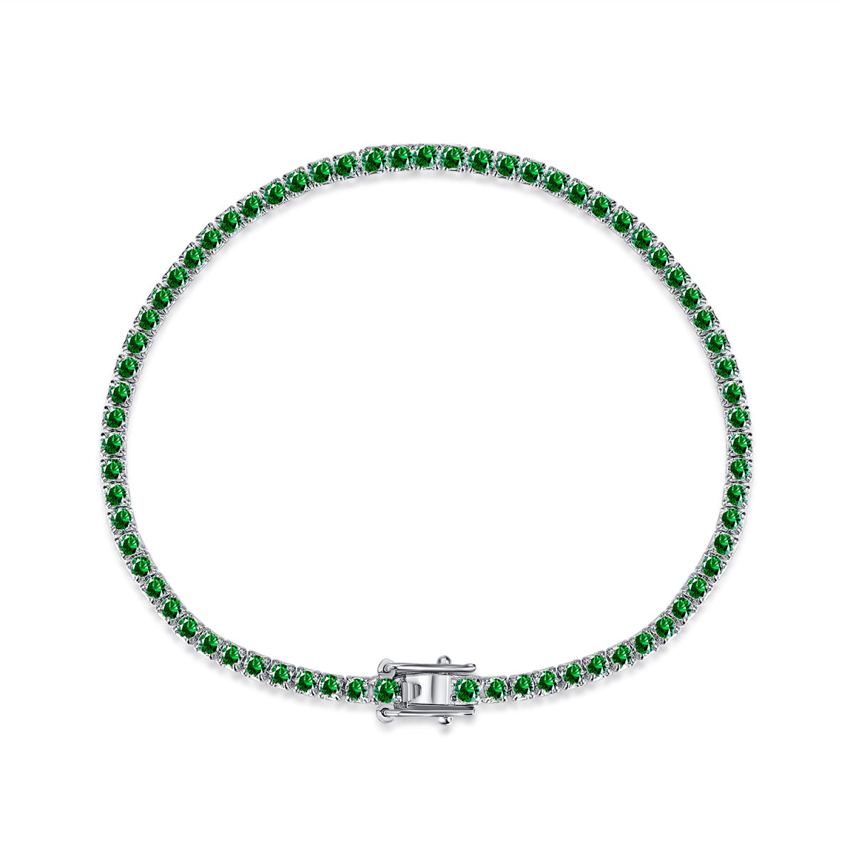 [Clover Jewelry]Dazzling Colorful Round Cut Daily Bracelet