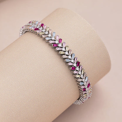 [Clover Jewelry]Dainty Radiant Emerald Cut Daily Bracelet