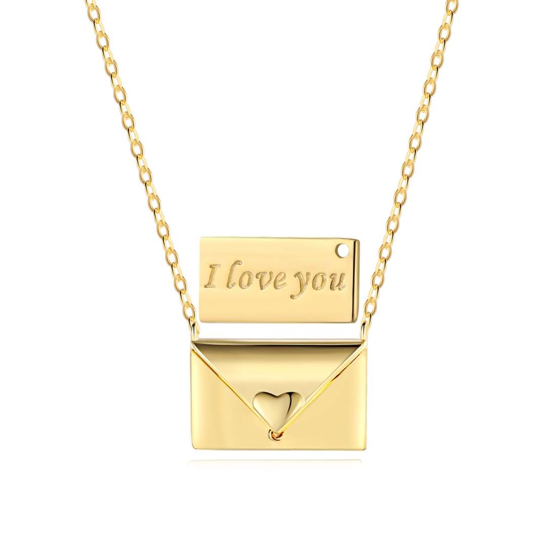 [Clover Jewelry]Envelope Heart Shape Mother's Day Necklace