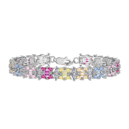 [Clover Jewelry]Delicate Colorful Multi Cut Party Bracelet