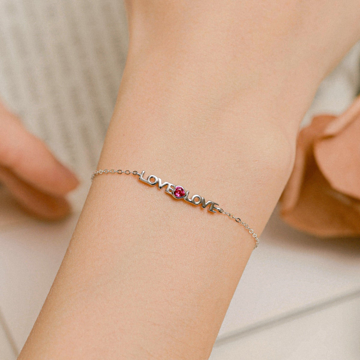 [Clover Jewelry]Romantic Heart Shape Lover Bracelet