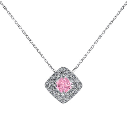 [Clover Jewelry]Sparkling Asscher Cut Necklace