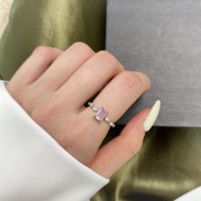 [Clover Jewelry]1.0 Carat Dainty Resplendent Radiant Cut Daily Ring