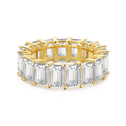 [Clover Jewelry]0.75 Carat Elegant Emerald Cut Tennis Ring