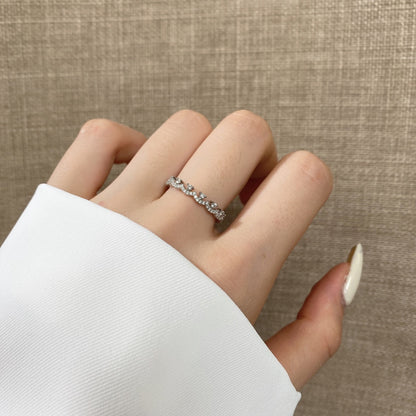 [Clover Jewelry]Elegant Resplendent Round Shape Party Ring