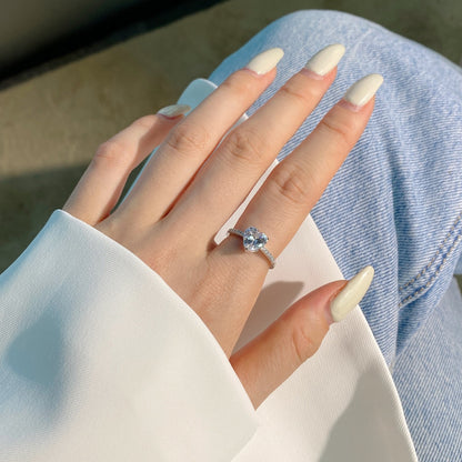 [Clover Jewelry]2.0 Carat Dazzling Lustrous Heart Cut Lover Ring