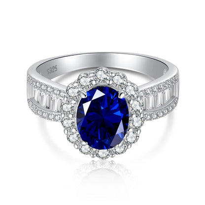 [Clover Jewelry]1.5 Carat Dazzling Charming Oval Cut Banquet Ring