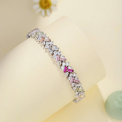 [Clover Jewelry]Dazzling Unique Multi Shape Daily Bracelet