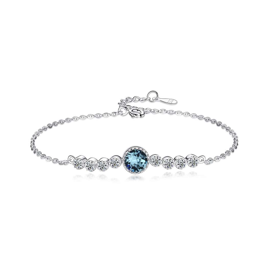 [Clover Jewelry]Luxurious Heart Of The Ocean Bracelet