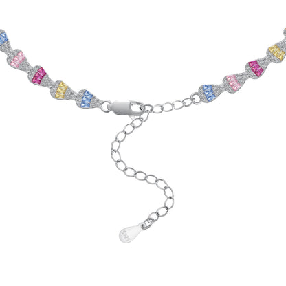 [Clover Jewelry]Radiant Colorful Rainbow Necklace