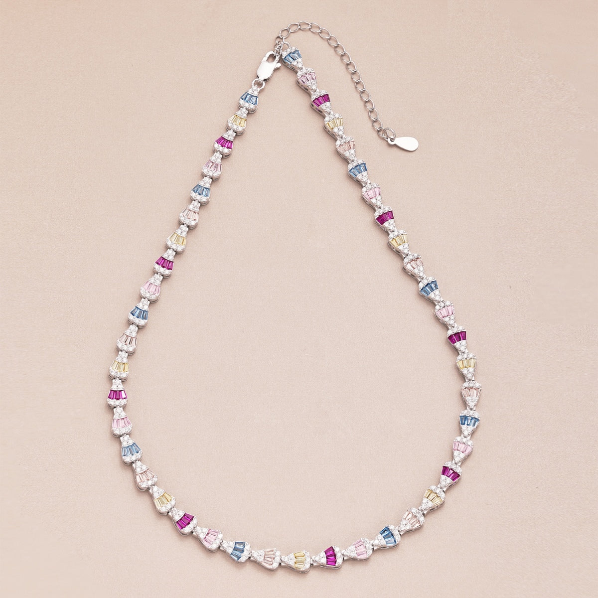 [Clover Jewelry]Radiant Colorful Rainbow Necklace