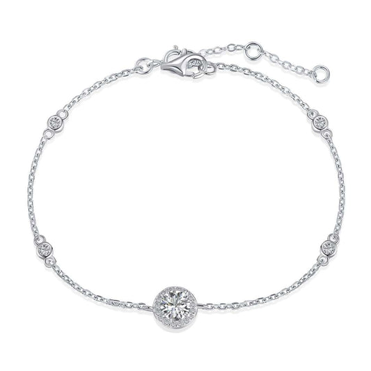 [Clover Jewelry]Dazzling Round Cut Shape Bracelet