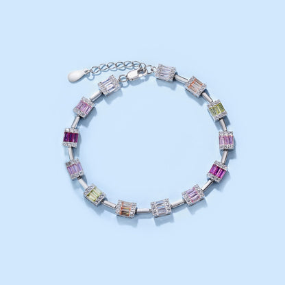 [Clover Jewelry]Dainty Charming Emerald Cut Daily Bracelet